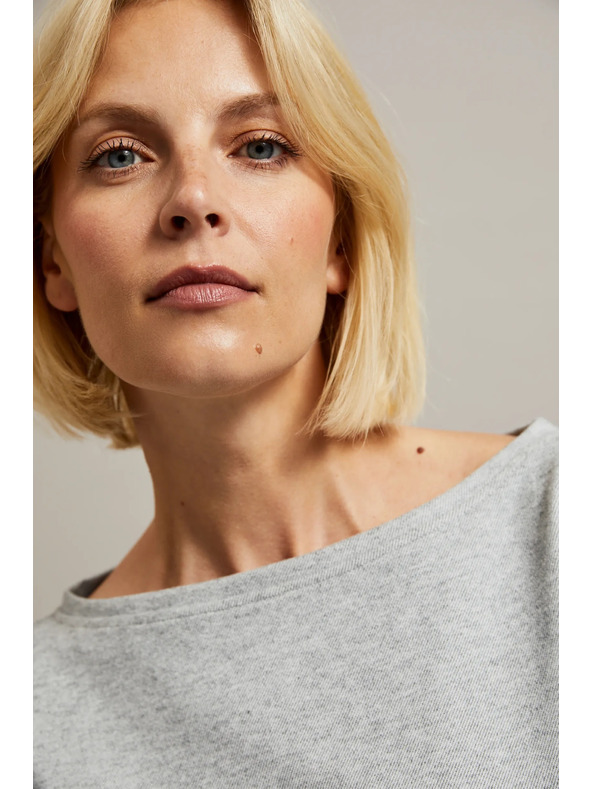 Moodo Gladke obleke do kolen sive Moodo