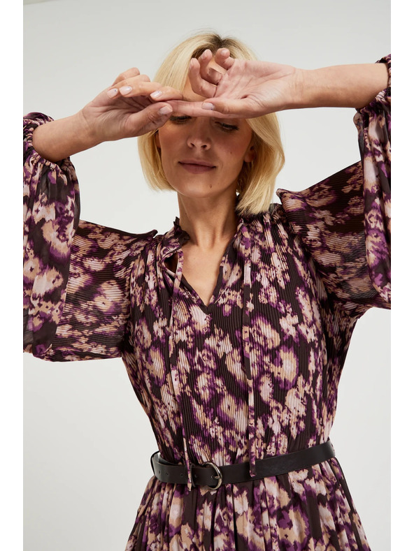 Moodo Nagubane obleke z pasom rjave Moodo