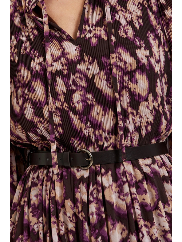 Moodo Nagubane obleke z pasom rjave Moodo