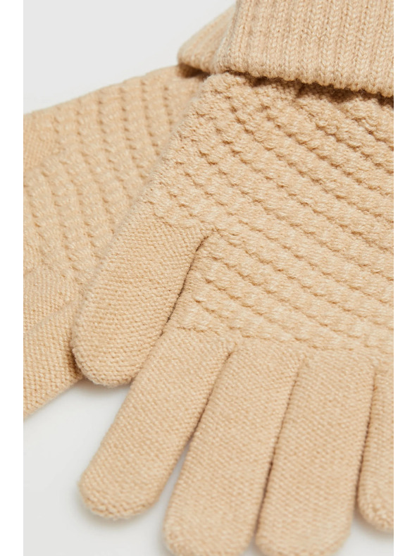 Moodo Pletene bežaste rokavice Moodo