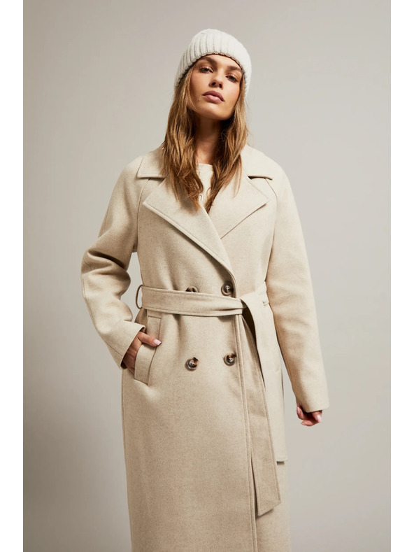 Moodo Topla kapa z volno bež Moodo