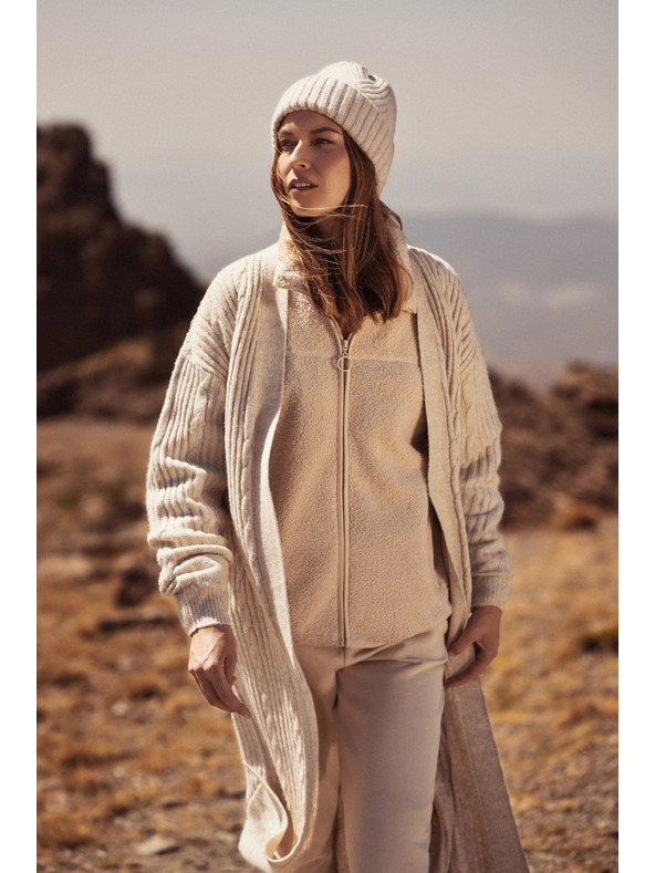 Moodo Topla kapa z volno bež Moodo