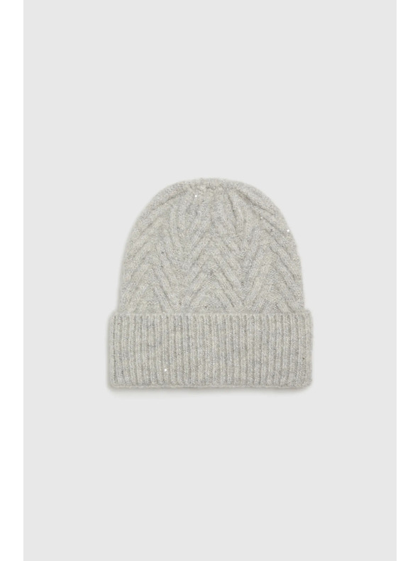 Moodo Kapa z motivom ribjih kosti siva Moodo