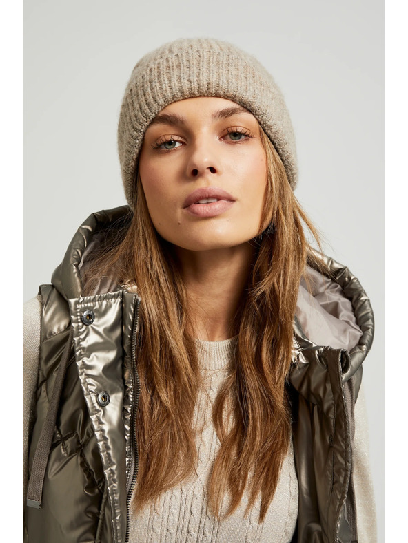 Moodo Kapa z metalnim nitjo bežaste barve Moodo