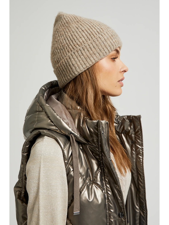 Moodo Kapa z metalnim nitjo bežaste barve Moodo