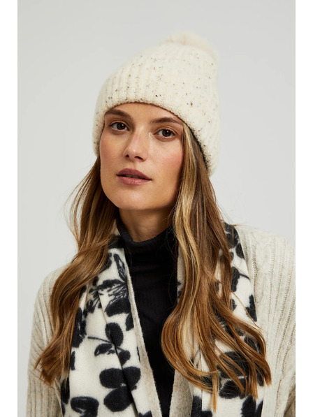 Moodo Topla kapa s cofom bež Moodo