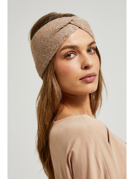 Moodo Čelada okrašena z bleščicami bež Moodo
