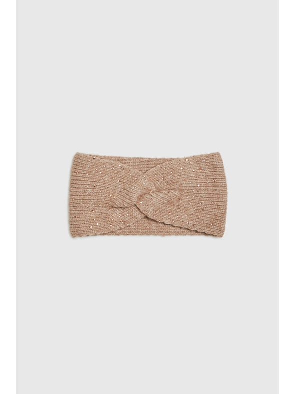 Moodo Čelada okrašena z bleščicami bež Moodo