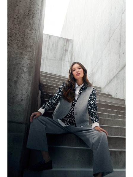 Moodo Eleganten telovnik siv Moodo