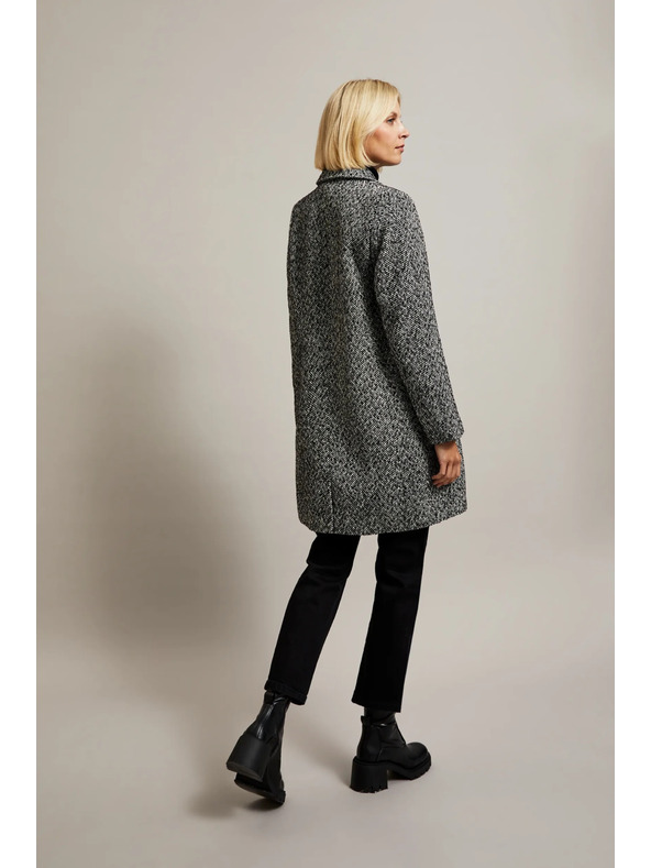 Moodo Plašč v finih ribjih kosteh črn Moodo