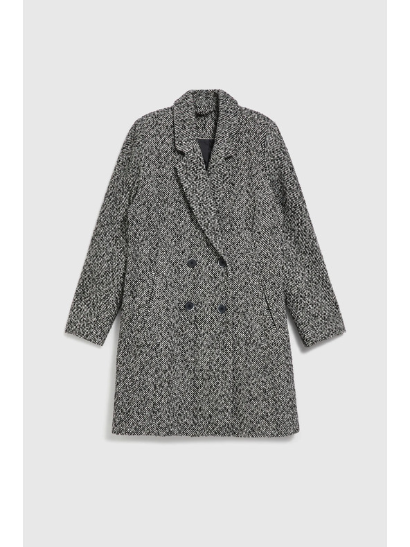 Moodo Plašč v finih ribjih kosteh črn Moodo