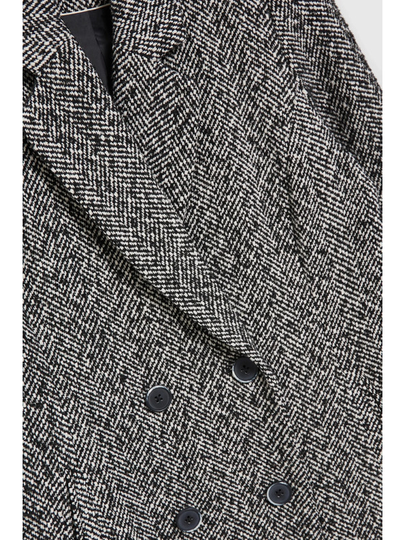 Moodo Plašč v finih ribjih kosteh črn Moodo