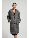 Moodo Oversize karirast plašč črn Moodo