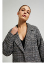 Moodo Oversize karirast plašč črn Moodo