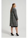 Moodo Oversize karirast plašč črn Moodo