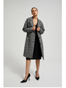 Moodo Oversize karirast plašč črn Moodo