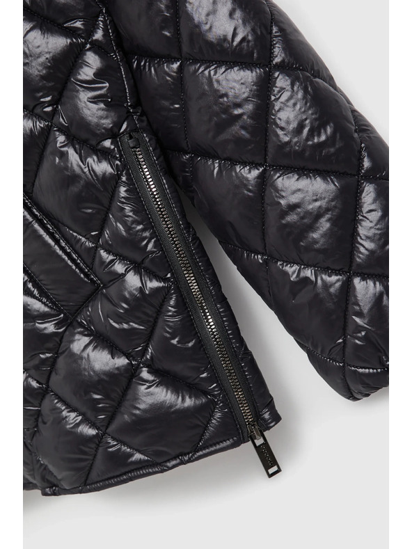 Moodo Kratka prešita jakna s kapuco črna Moodo