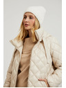 Moodo Kratka prešita jakna s kapuco bež Moodo