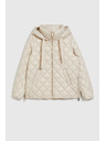 Moodo Kratka prešita jakna s kapuco bež Moodo