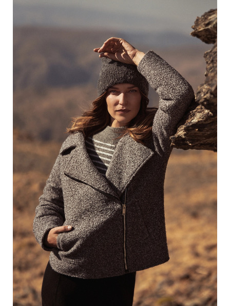 Moodo Jakna na zadrgo siva Moodo