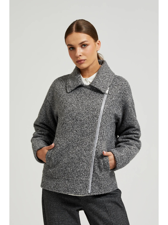 Moodo Jakna na zadrgo siva Moodo