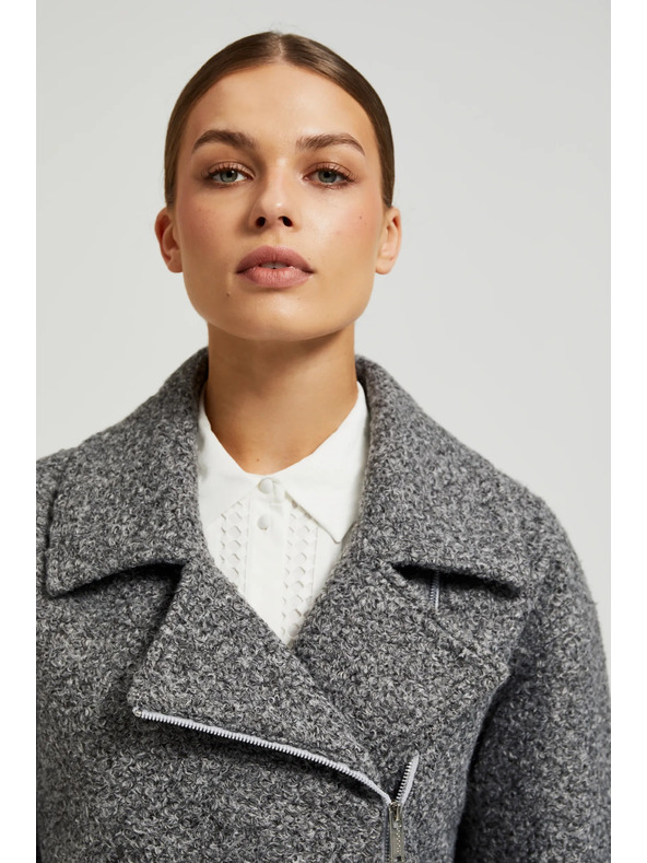 Moodo Jakna na zadrgo siva Moodo