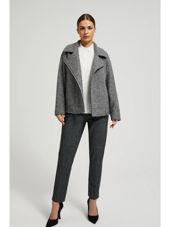 Moodo Jakna na zadrgo siva Moodo