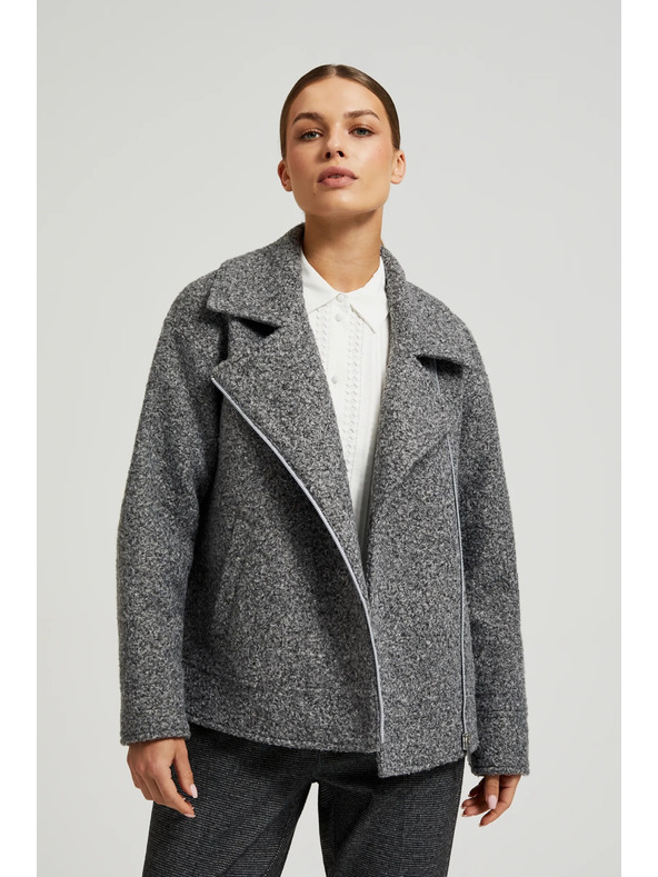 Moodo Jakna na zadrgo siva Moodo