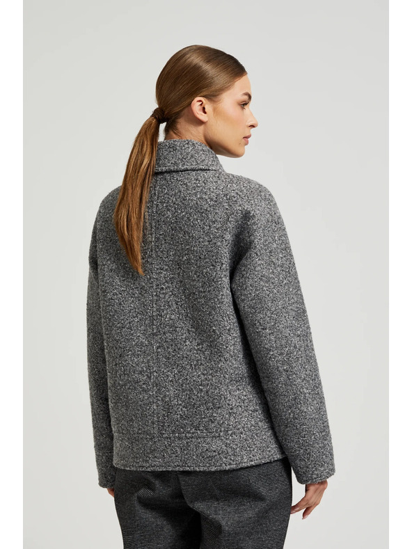 Moodo Jakna na zadrgo siva Moodo