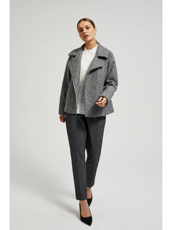 Moodo Jakna na zadrgo siva Moodo