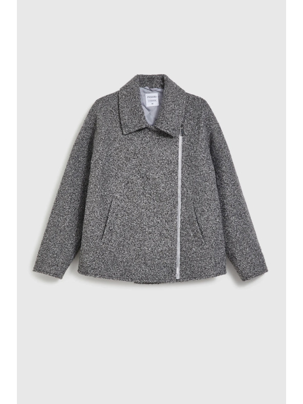 Moodo Jakna na zadrgo siva Moodo