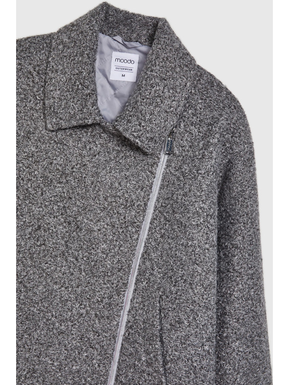 Moodo Jakna na zadrgo siva Moodo
