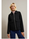 Moodo Črna jakna z velikimi žepi Moodo