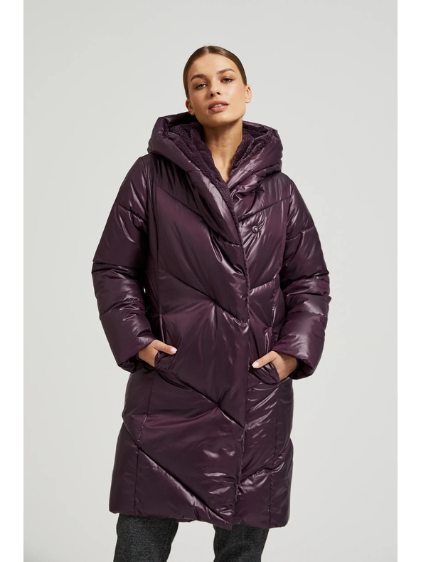 Moodo Jakna s prešitjem vijolična Moodo