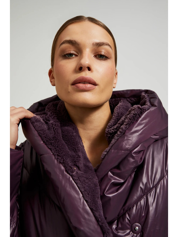 Moodo Jakna s prešitjem vijolična Moodo