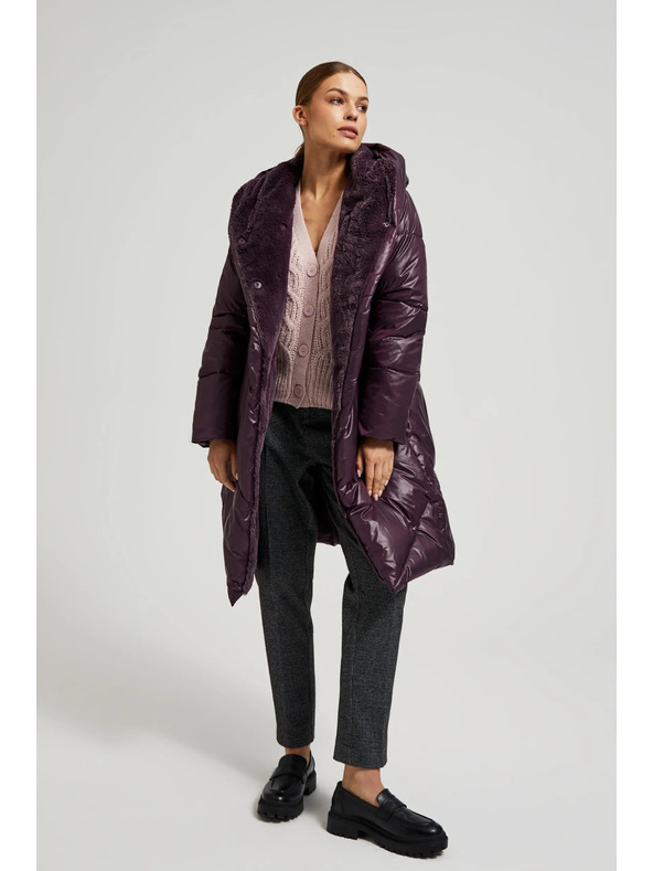 Moodo Jakna s prešitjem vijolična Moodo