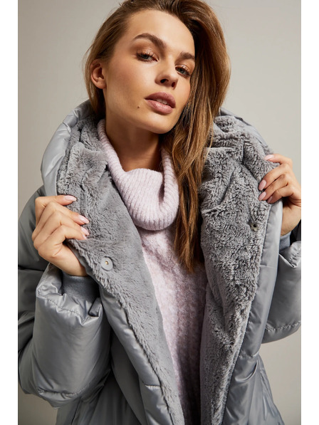 Moodo Jakna s prešitjem siva Moodo