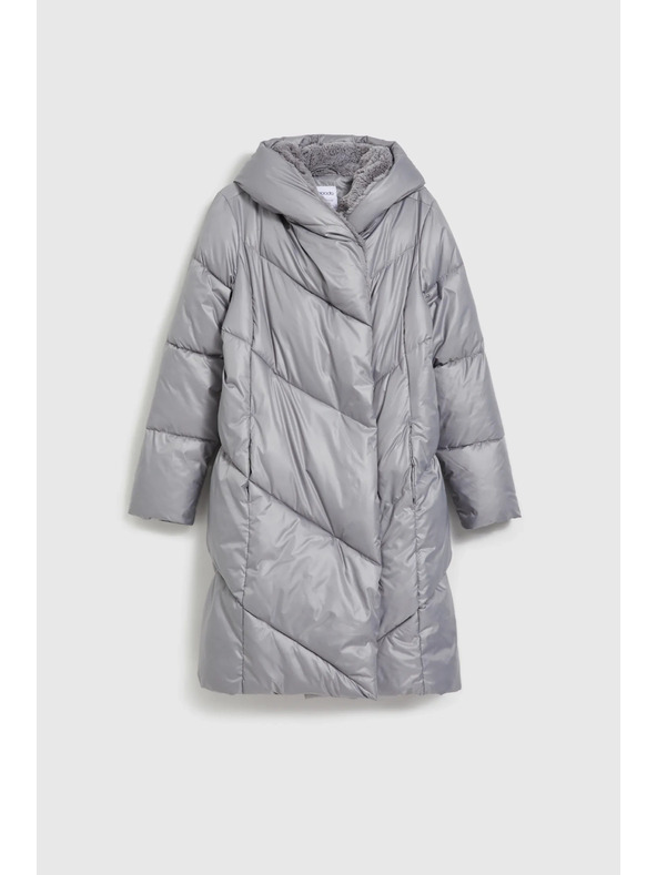 Moodo Jakna s prešitjem siva Moodo