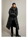 Moodo Dolga prešita jakna s kapuco črna Moodo
