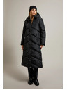 Moodo Dolga prešita jakna s kapuco črna Moodo