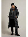 Moodo Dolga prešita jakna s kapuco črna Moodo