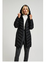 Moodo Prešita jakna s kapuco in zapenjljivimi žepi črna Moodo