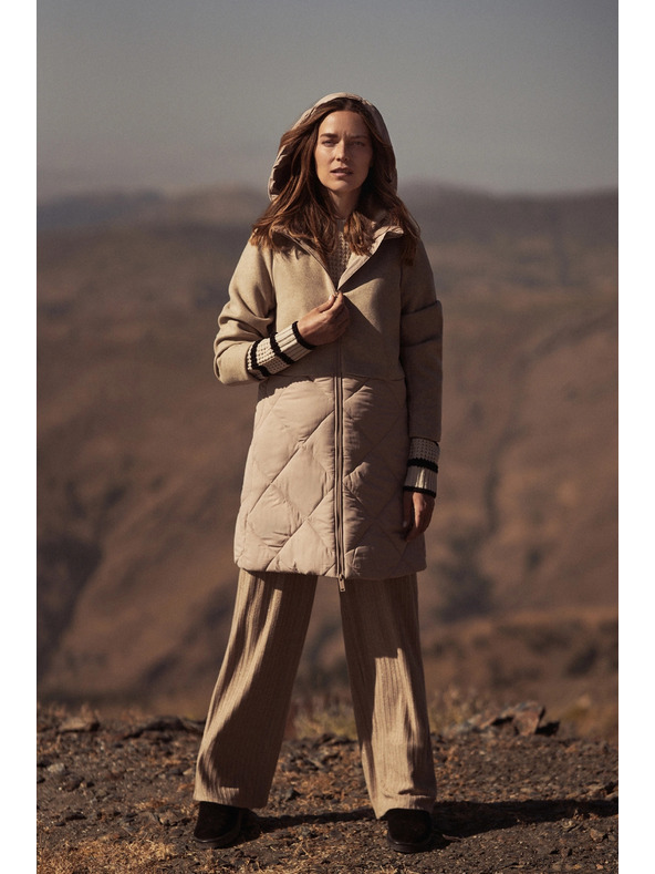 Moodo Jakna z odstranljivim kapuco bež Moodo