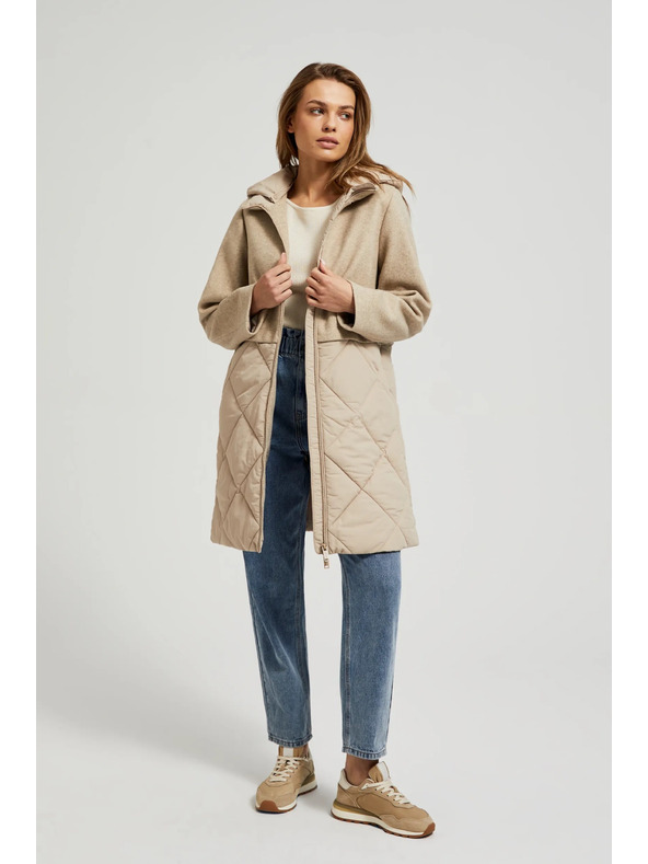 Moodo Jakna z odstranljivim kapuco bež Moodo
