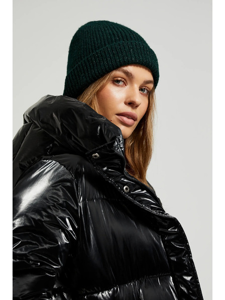 Moodo Dolga črna jakna s kapuco Moodo