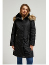 Moodo Zimska jakna s krznenim kapuco črna Moodo