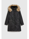 Moodo Zimska jakna s krznenim kapuco črna Moodo