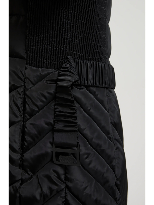 Moodo Prešita jakna z pasom črna Moodo