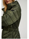 Moodo Prešita jakna z pasom olivna Moodo