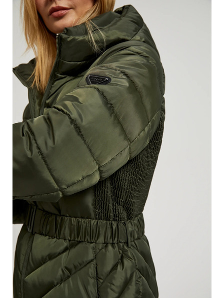 Moodo Prešita jakna z pasom olivna Moodo